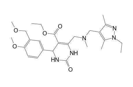 ethyl 6-{[[(1-ethyl-3,5-dimethyl-1H-pyrazol-4-yl)methyl](methyl)amino]methyl}-4-[4-methoxy-3-(methoxymethyl)phenyl]-2-oxo-1,2,3,4-tetrahydro-5-pyrimidinecarboxylate