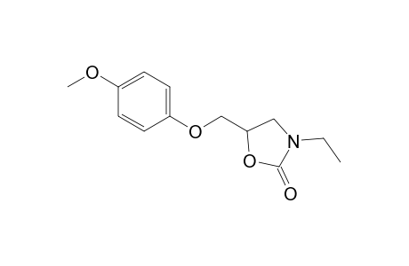 3-ethyl-5-[(p-methoxyphenoxy)methyl]-2-oxazolidinone