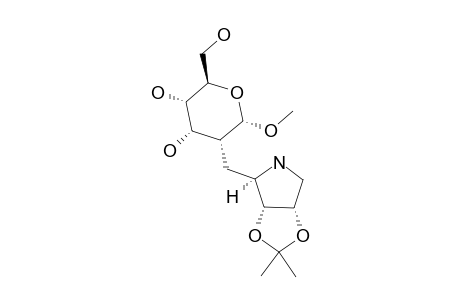 METHYL-2-DEOXY-2-(1,2,5-TRIDEOXY-2,5-IMINO-3,4-O-ISOPROPYLIDENE-L-RIBITOL-1C-YL)-ALPHA-D-ALLOPYRANOSIDE