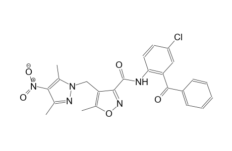 N-(2-benzoyl-4-chlorophenyl)-4-[(3,5-dimethyl-4-nitro-1H-pyrazol-1-yl)methyl]-5-methyl-3-isoxazolecarboxamide