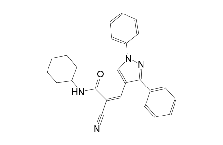 (2Z)-2-cyano-N-cyclohexyl-3-(1,3-diphenyl-1H-pyrazol-4-yl)-2-propenamide