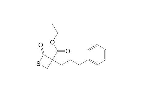 3-Thietanecarboxylic acid, 2-oxo-3-(3-phenylpropyl)-, ethyl ester