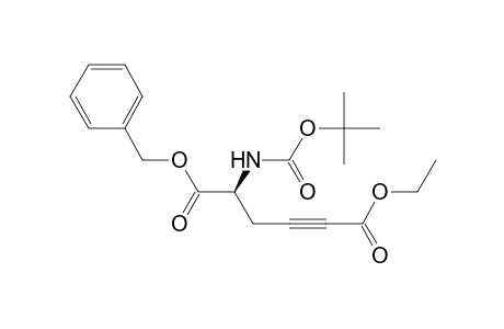 (5S)-5-(tert-butoxycarbonylamino)hex-2-ynedioic acid O6-benzyl ester O1-ethyl ester