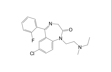 7-Chloro-1-[2-(N-ethyl-N-methylamino)ethyl]-5-(2-fluorophenyl)-1,3-dihydro-2H-1,4-benzodiazepin-2-one