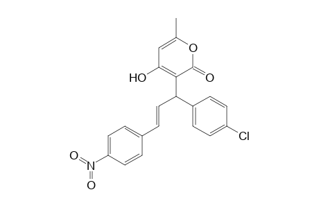3-(1-(4-Chlorophenyl)-3-(4-nitrophenyl)-2-propen-1-yl)-4-hydroxy-6-methyl-2-pyrone