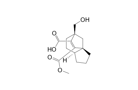 (1R*,5S*,8S*)-(+-)-8-(hydroxymethyl)-10-(methoxycarbonyl)tricyclo[6.2.1.0(1,5)]undec-9-ene-9-carboxylic acid
