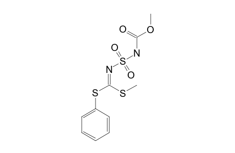 METHYL-N-[(1-METHYLTHIO-1-PHENYLTHIO)-METHYLIDENE-AMINOSULFONYL]-CARBAMATE