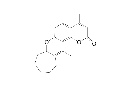 4,13-Dimethyl-8,9,10,11,12,7a-hexahydro-2H-pyrano[6,5-f]cyclohepta[2,1-b]2H-chromen-2-one