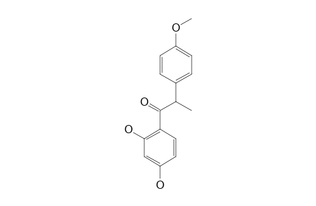 1-(2,4-DIHYDROXYPHENYL)-2-(4-METHOXYPHENYL)-PROPAN-1-ONE;ANGOLENSIN