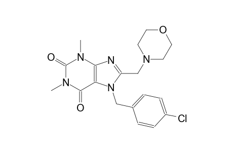 7-(4-chlorobenzyl)-1,3-dimethyl-8-(4-morpholinylmethyl)-3,7-dihydro-1H-purine-2,6-dione