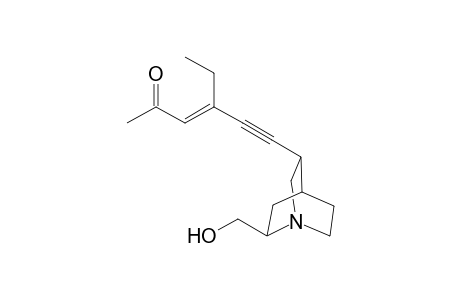 (E)-4-Ethyl-6-(6-hydroxymethyl-1-aza-bicyclo[2.2.2]oct-3-yl)-hex-3-en-5-yn-2-one
