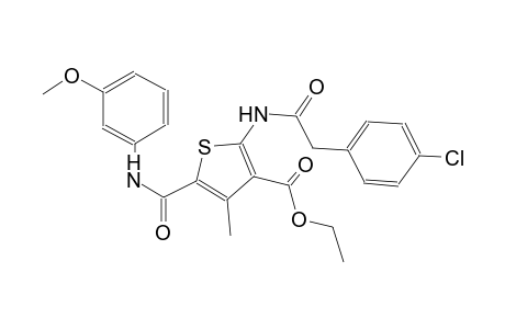 3-thiophenecarboxylic acid, 2-[[(4-chlorophenyl)acetyl]amino]-5-[[(3-methoxyphenyl)amino]carbonyl]-4-methyl-, ethyl ester