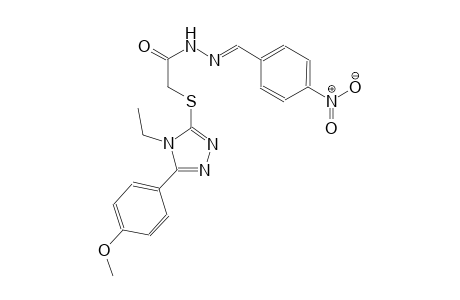 2-{[4-ethyl-5-(4-methoxyphenyl)-4H-1,2,4-triazol-3-yl]sulfanyl}-N'-[(E)-(4-nitrophenyl)methylidene]acetohydrazide