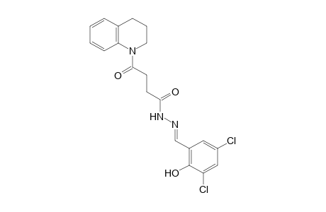 3,4-DIHYDRO-gamma-OXO-1(2H)-QUINOLINEBUTYRIC ACID, (3,5-DICHLOROSALICYLIDENE)HYDRAZIDE