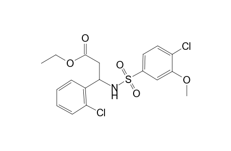 3-[(4-chloro-3-methoxy-phenyl)sulfonylamino]-3-(2-chlorophenyl)propionic acid ethyl ester