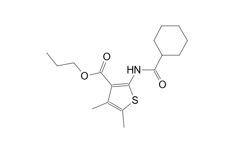 propyl 2-[(cyclohexylcarbonyl)amino]-4,5-dimethyl-3-thiophenecarboxylate
