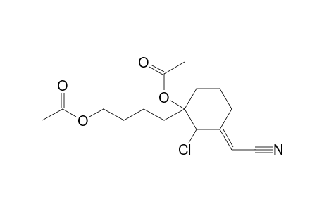 [3-Acetoxy-3-(4'-acetoxybutyl)-2-chlorocyclohexylidene]acetonitrile