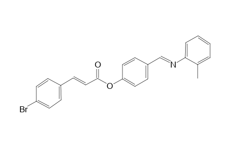 2-propenoic acid, 3-(4-bromophenyl)-, 4-[(E)-[(2-methylphenyl)imino]methyl]phenyl ester, (2E)-