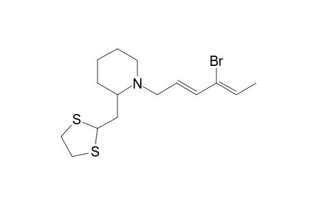 1-[(2E,4Z)-4-bromanylhexa-2,4-dienyl]-2-(1,3-dithiolan-2-ylmethyl)piperidine