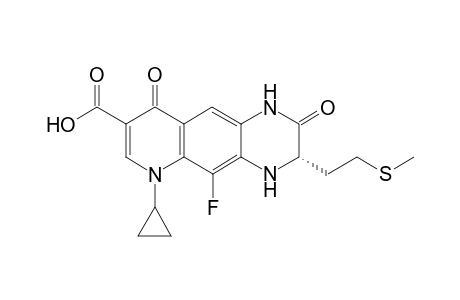(S)-6-Cyclopropyl-5-fluoro-3-(2-methylsulfanylethyl)-2,9-dioxo-1,2,3,4,6,9-hexahydropyrido[2,3-g]quinoxaline-8-carboxylic acid
