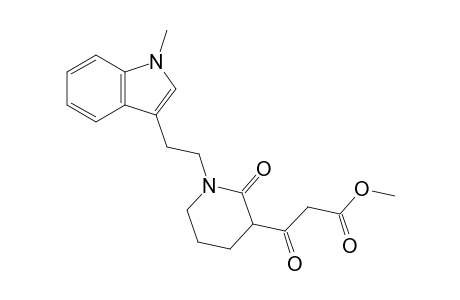 (+-)-N-[2-(1-Methylindol-3-yl)ethyl]-3-(2-methoxycarbonyl-1-oxoethyl)piperidin-2-one