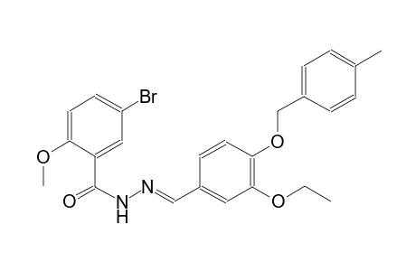 5-bromo-N'-((E)-{3-ethoxy-4-[(4-methylbenzyl)oxy]phenyl}methylidene)-2-methoxybenzohydrazide