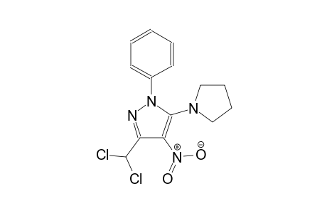 3-(dichloromethyl)-4-nitro-1-phenyl-5-(1-pyrrolidinyl)-1H-pyrazole