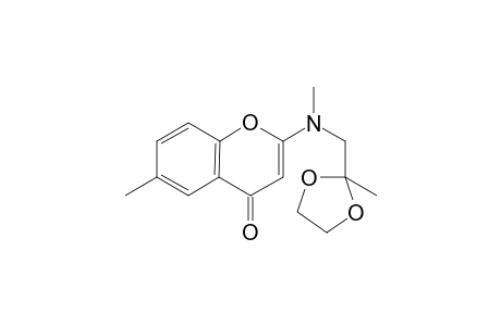 2-(2,2-Ethylenedioxy-N-methylpropylamino)-6-methyl-4H-1-benzopyran-4-one
