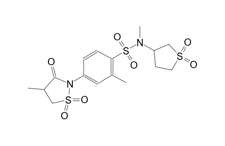 benzenesulfonamide, N,2-dimethyl-4-(4-methyl-1,1-dioxido-3-oxo-2-isothiazolidinyl)-N-(tetrahydro-1,1-dioxido-3-thienyl)-