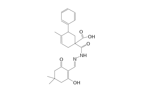 1-({(2E)-2-[(2-hydroxy-4,4-dimethyl-6-oxo-1-cyclohexen-1-yl)methylene]hydrazino}carbonyl)-4-methyl-5-phenyl-3-cyclohexene-1-carboxylic