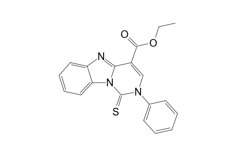 2-Phenyl-1-sulfanylidene-4-pyrimido[1,6-a]benzimidazolecarboxylic acid ethyl ester
