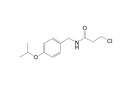 3-chloro-N-(4-isopropoxybenzyl)propanamide