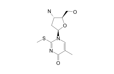 1-(3-AMINO-2,3-DIDEOXY-BETA-D-ERYTHRO-PENTOFURANOSYL)-5-METHYL-2-METHYLTHIOPYRIMIDIN-4(1H)-ONE