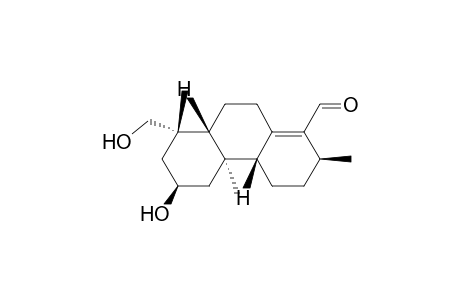 [2S-(2.alpha.,4a.alpha.,4b.beta.,6.alpha.,8.alpha.,8a.alpha.)]-2,3,4,4a,4b,5,6,7,8,8a,9,10-dodecahydro-6-hydroxy-8-(hydroxymethyl)-2,4b,8-trimethyl-1-phenanthrenecarboxaldehyde