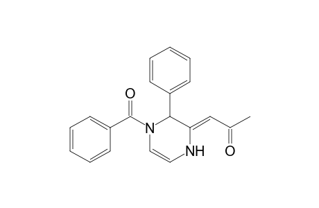 (1Z)-1-(4-benzoyl-3-phenyl-1,3-dihydropyrazin-2-ylidene)-2-propanone