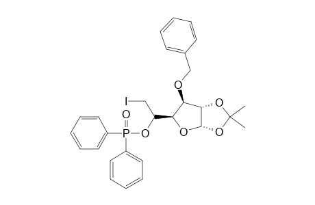 3-O-BENZYL-6-DEOXY-6-IODO-1,2-O-ISOPROPYLIDENE-5-O-(DIPHENYLPHOSPHINYL)-ALPHA-D-GLUCOFURANOSE