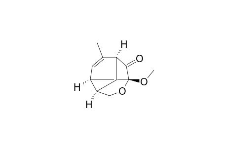 (1S*,3R*,6R*,7R*)-3-Methoxy-9-methyl-4-oxatricyclo[4.3.1.0(3,7)]dec-8-en-2-one