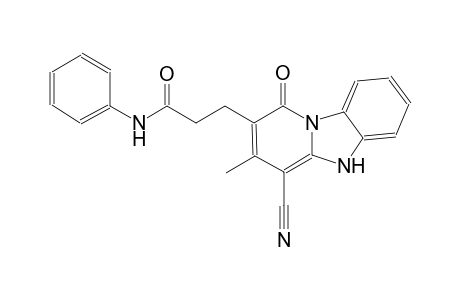 pyrido[1,2-a]benzimidazole-2-propanamide, 4-cyano-1,5-dihydro-3-methyl-1-oxo-N-phenyl-
