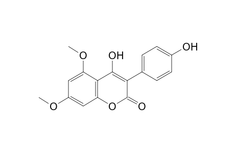 Coumarin, 4-hydroxy-3-(p-hydroxyphenyl)-5,7-dimethoxy-