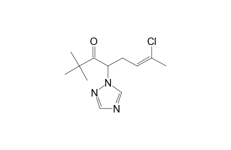 6-Octen-3-one, 7-chloro-2,2-dimethyl-4-(1H-1,2,4-triazol-1-yl)-, (+/-)-