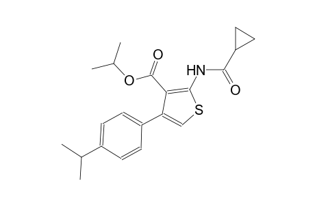 isopropyl 2-[(cyclopropylcarbonyl)amino]-4-(4-isopropylphenyl)-3-thiophenecarboxylate