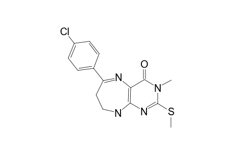 4-(4-CHLOROPHENYL)-8-METHYLTHIO-7-METHYL-2,3,6,7-TETRAHYDRO-1H-PYRIMIDO-[4,5-B]-[1,4]-DIAZEPIN-6-ONE