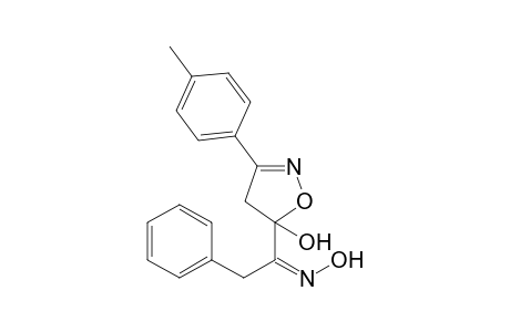 3-(p-Methylphenyl)-5-hydroxy-5-(.alpha.-hydroxyimino-.beta.-phenylethyl)-4,5-dihydroisoxazole