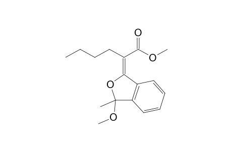 (E)-3-Methoxy-1-[(butyl)(methoxycarbonyl)methylene]-3-methyl-1,3-dihydroisobenzofuran
