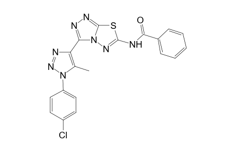 N-(3-(1-(4-chlorophenyl)-5-methyl-1H-1,2,3-triazol-4-yl)-[1,2,4]triazolo[3,4-b][1,3,4]thiadiazol-6-yl)benzamide