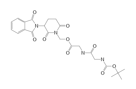 2-N-TERT.-BUTYLOXYCARBONYL-(AMINOACETYLAMINO)-ACETIC-ACID-[3-(1,3-DIHYDRO-1,3-DIOXO-2H-ISOINDOLE-2-YL)-2,6-DIOXO-PIPERIDINE-1-YL-METHYL]-ESTER