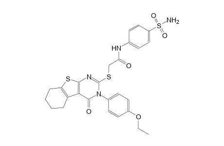 N-[4-(aminosulfonyl)phenyl]-2-{[3-(4-ethoxyphenyl)-4-oxo-3,4,5,6,7,8-hexahydro[1]benzothieno[2,3-d]pyrimidin-2-yl]sulfanyl}acetamide