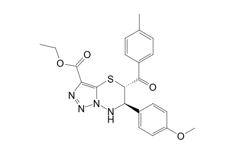 (5S*,6R*)-5-(4-Methylbenzoyl)-6-(4-methoxyphenyl)-6,7-dihydro-5H-[1,2,3]triazolo[5,1-b][1,3,4]thiadiazine-3-carboxylic acid ethyl ester