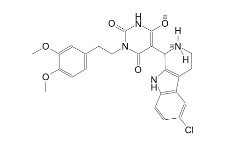5-(6-chloro-2,3,4,9-tetrahydro-1H-pyrido[3,4-b]indol-2-ium-1-yl)-1-(3,4-dimethoxyphenethyl)-2,6-dioxo-1,2,3,6-tetrahydropyrimidin-4-olate