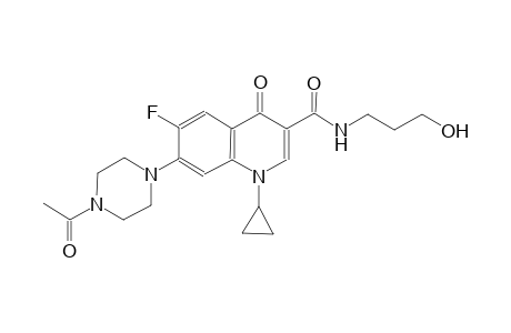 3-quinolinecarboxamide, 7-(4-acetyl-1-piperazinyl)-1-cyclopropyl-6-fluoro-1,4-dihydro-N-(3-hydroxypropyl)-4-oxo-